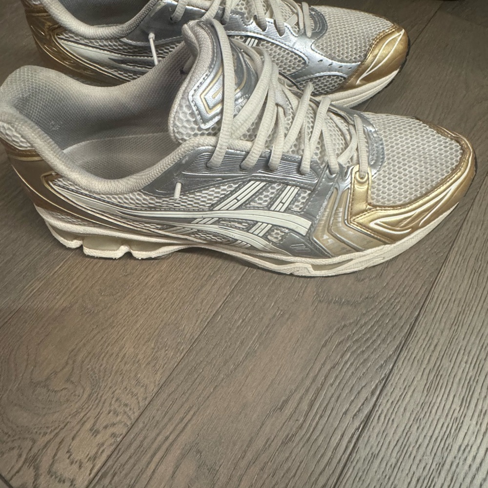 Asics Gold and Silver Men's Athletic Shoes